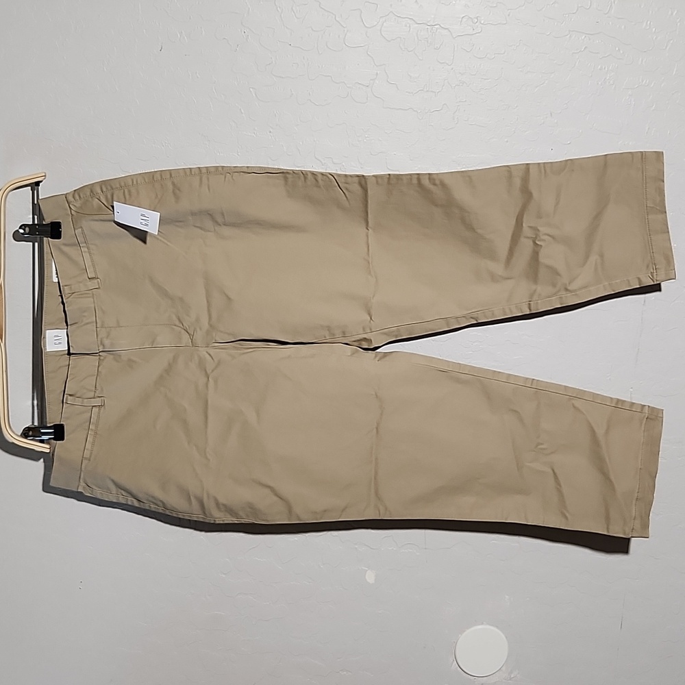 GAP Curvy Slim City Crop Chinos Khaki 8 Petite